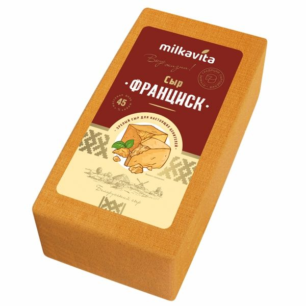 Сыр Франциск 45% брус 2 х5,5кг