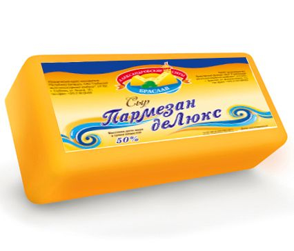 Сыр Пармезан де Люкс 50% брус 2х6,5кг
