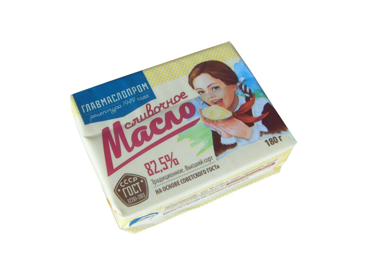 Масло Традиционное  82,5% - 180гр*12шт /ТМ "Главмаслопром" (с дев)