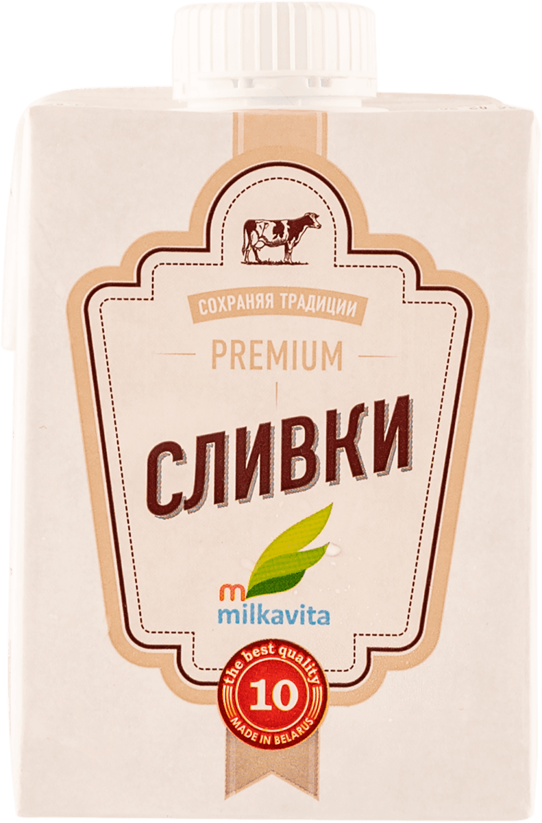 Сливки "Милкавита" ультрапастеризованные  10%, 500 г/с крышкой