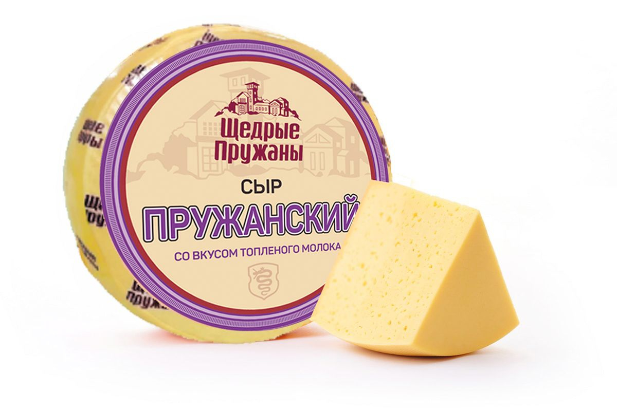 Сыр Пружанский со вкусом топл. мол. 50% БРУС 5 х3,2кг